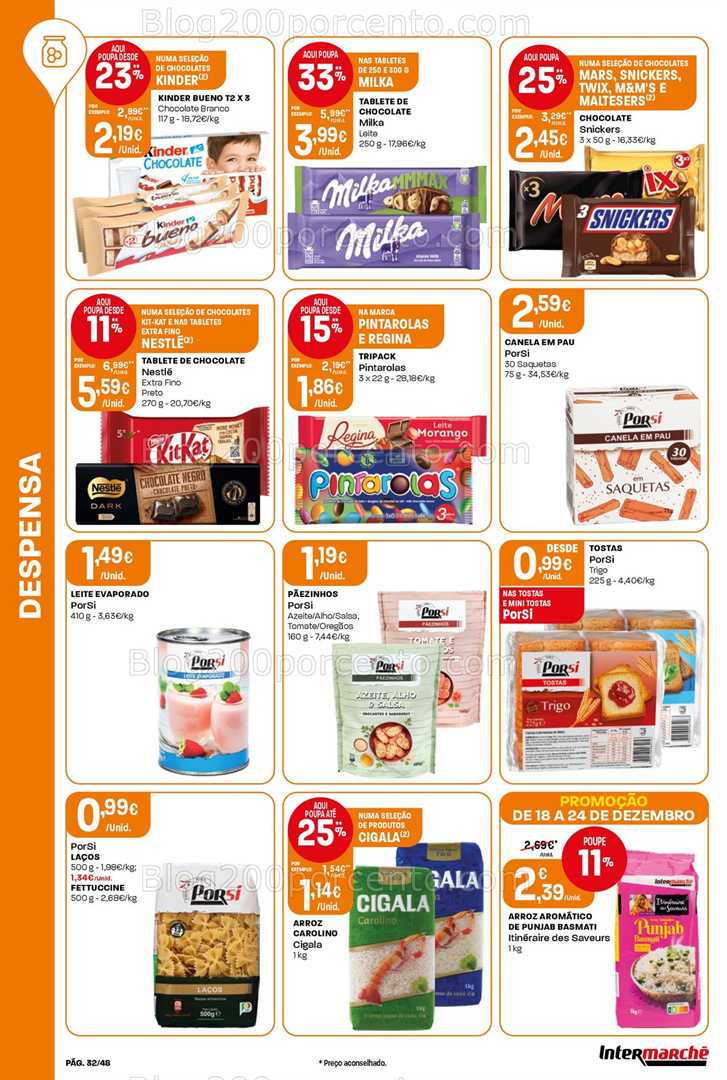 Antevisão Folheto INTERMARCHÉ Super Promoções de 18 a 24 dezembro