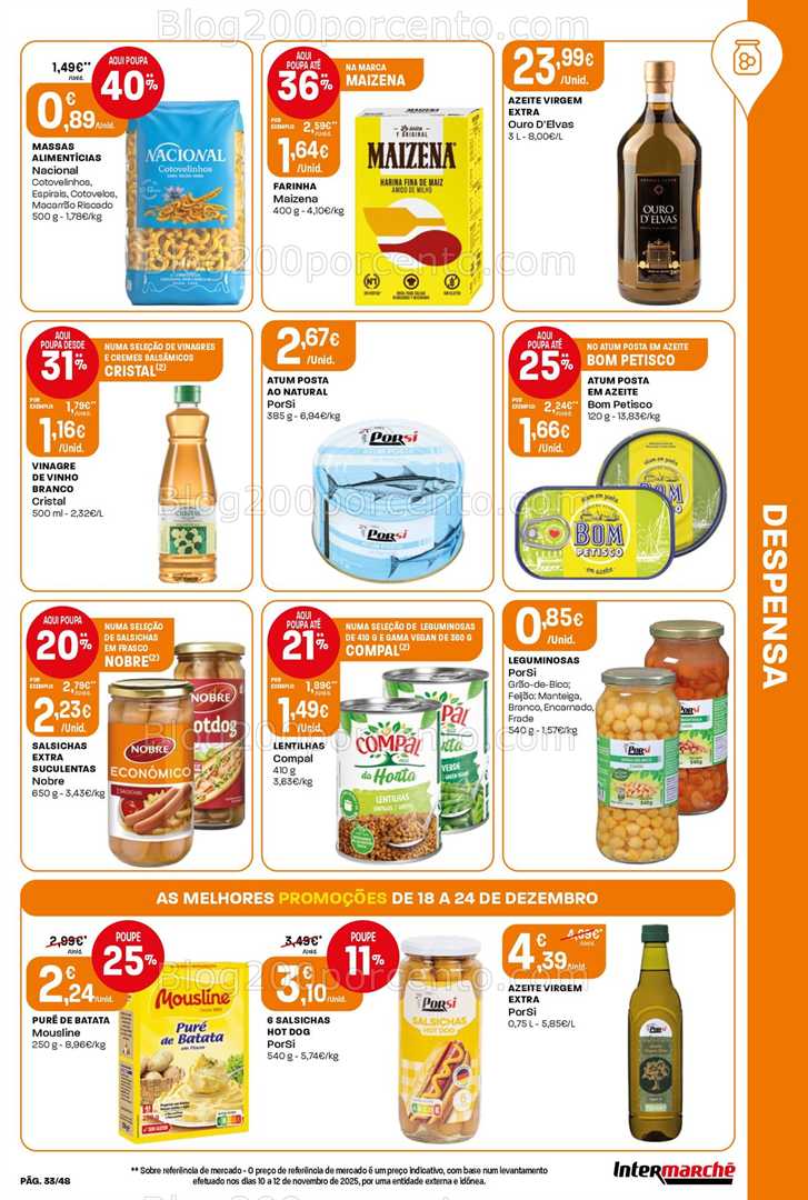 Antevisão Folheto INTERMARCHÉ Super Promoções de 18 a 24 dezembro