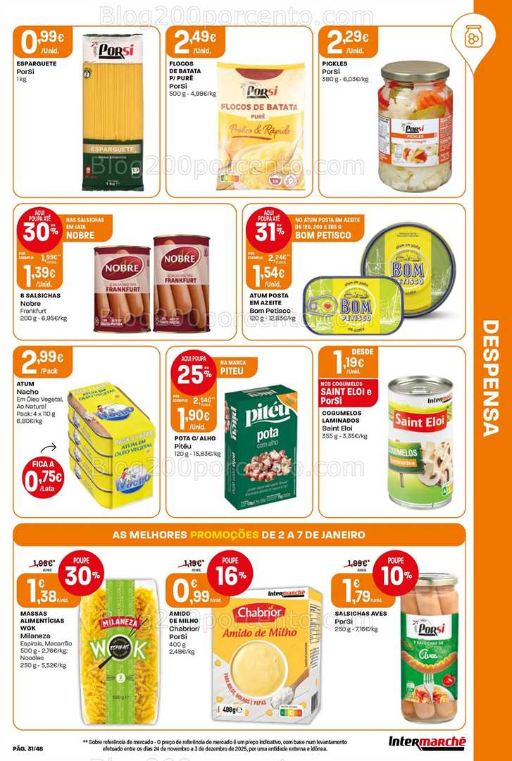 Antevisão Folheto INTERMARCHÉ Super Promoções de 2 a 7 janeiro