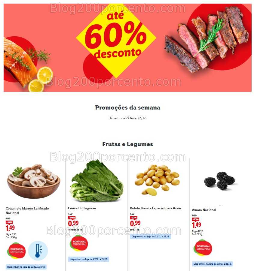 Antevisão Folheto LIDL Promoções de 22 a 28 dezembro