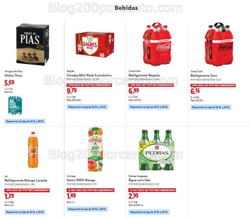 Antevisão Folheto LIDL Promoções de 22 a 28 dezembro