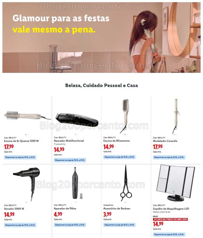 Antevisão Folheto LIDL Bazar Promoções de 15 a 25 dezembro