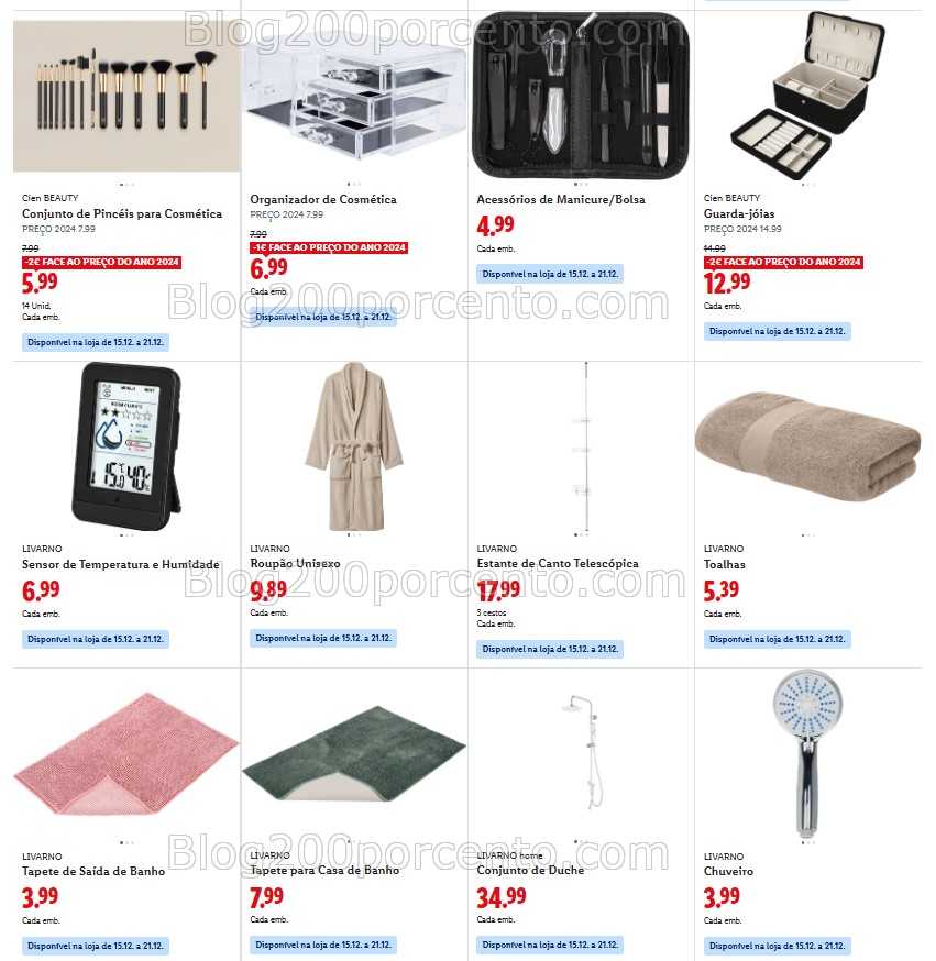 Antevisão Folheto LIDL Bazar Promoções de 15 a 25 dezembro