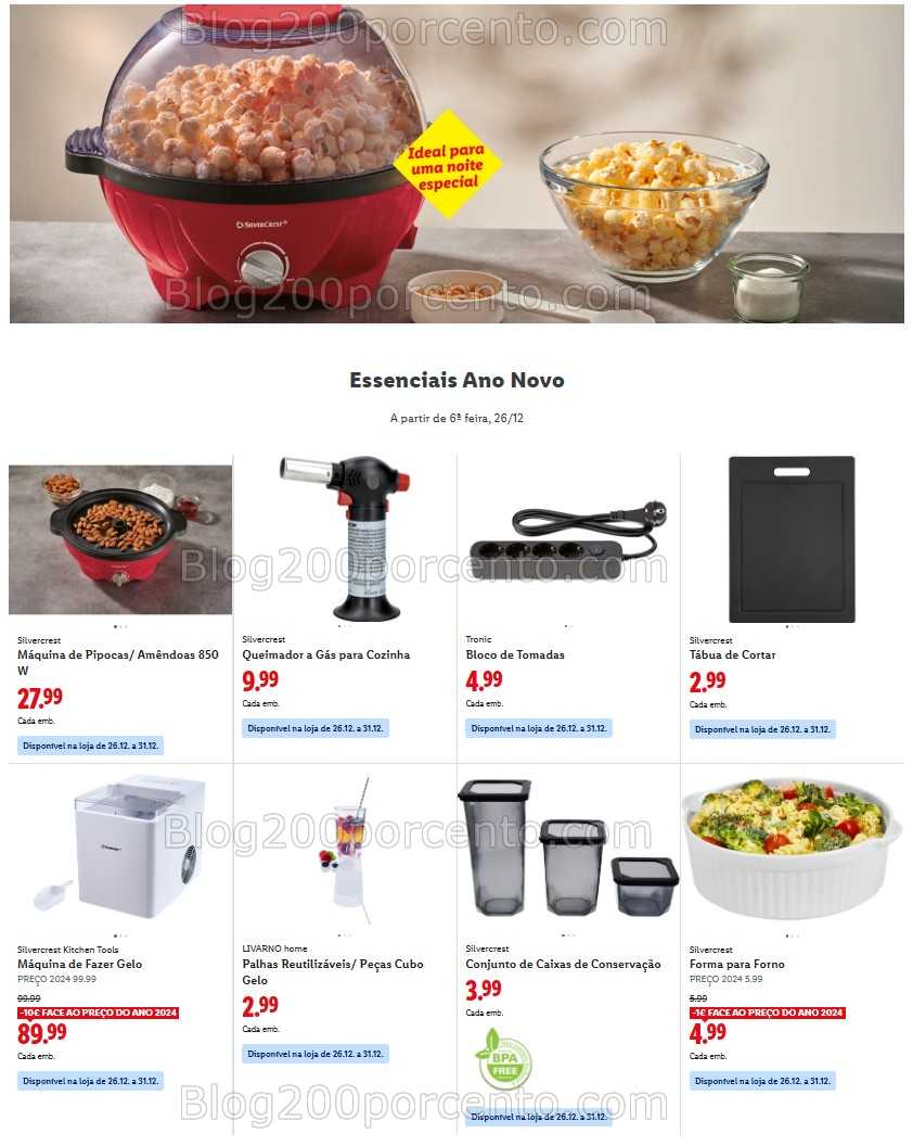 Antevisão Folheto LIDL Bazar Promoções de 26 a 31 dezembro
