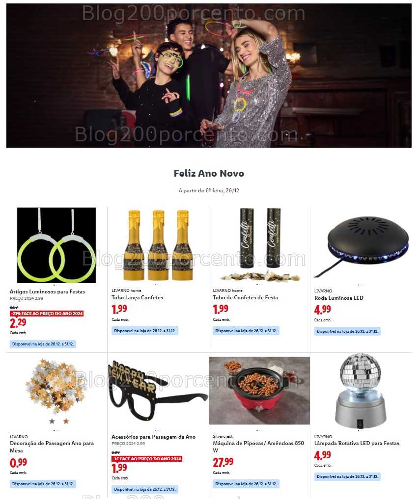 Antevisão Folheto LIDL Bazar Promoções de 26 a 31 dezembro