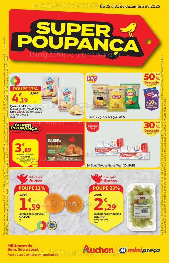 Antevisão Folheto MINIPREÇO - AUCHAN Promoções 25 a 31 dezembro