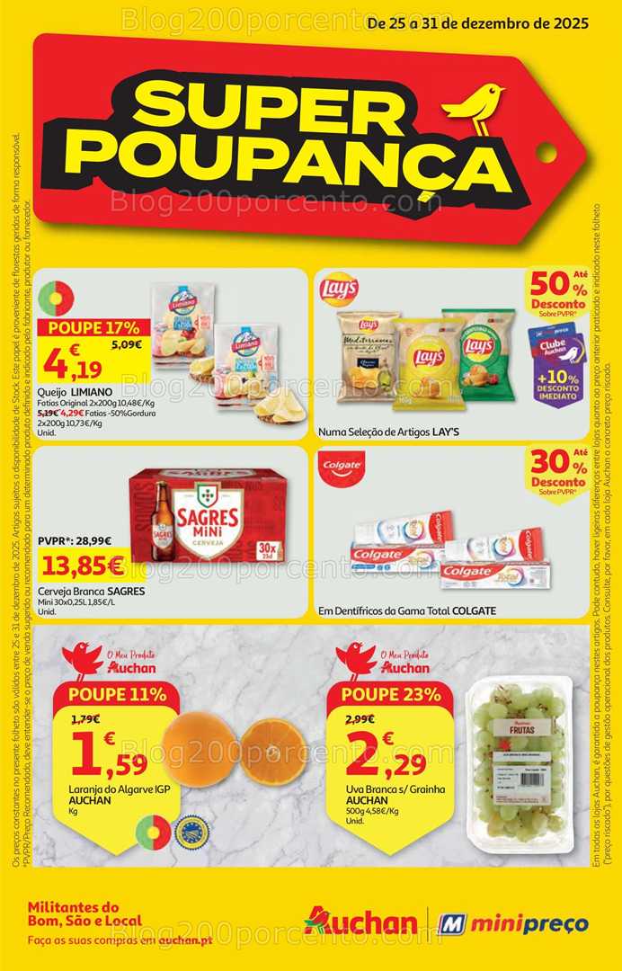 Antevisão Folheto MINIPREÇO - AUCHAN Promoções 25 a 31 dezembro
