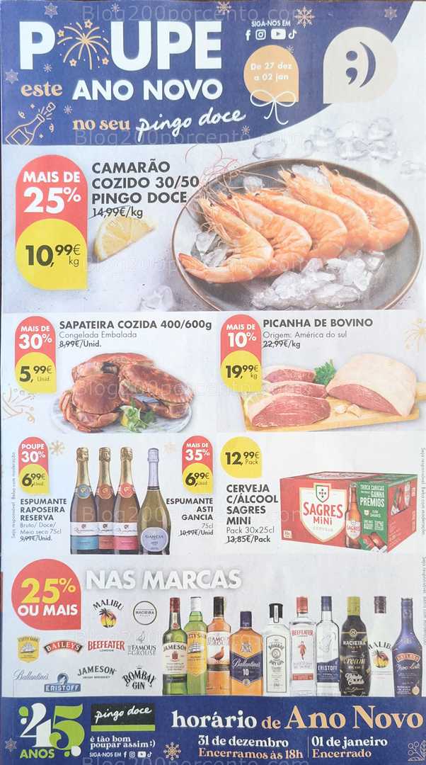 Antevisão Folheto PINGO DOCE Promoções 27 dezembro a 2 janeiro