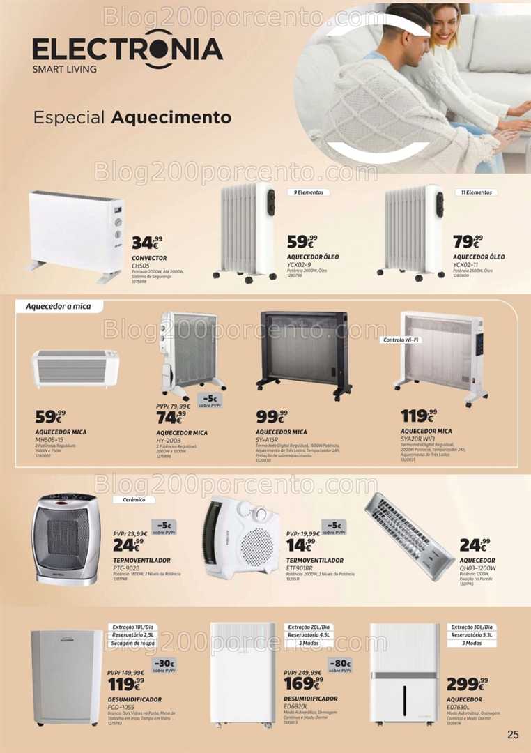 Antevisão Folheto RADIO POPULAR Aquecimento Promoções de 19 dezembro a 31 janeiro