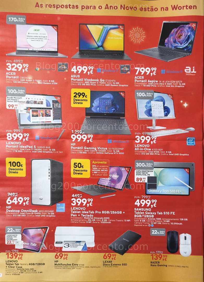 Antevisão Folheto WORTEN Promoções 26 dezembro a 5 janeiro