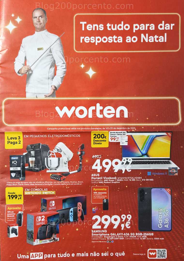 Antevisão Folheto WORTEN Natal Promoções até 25 dezembro