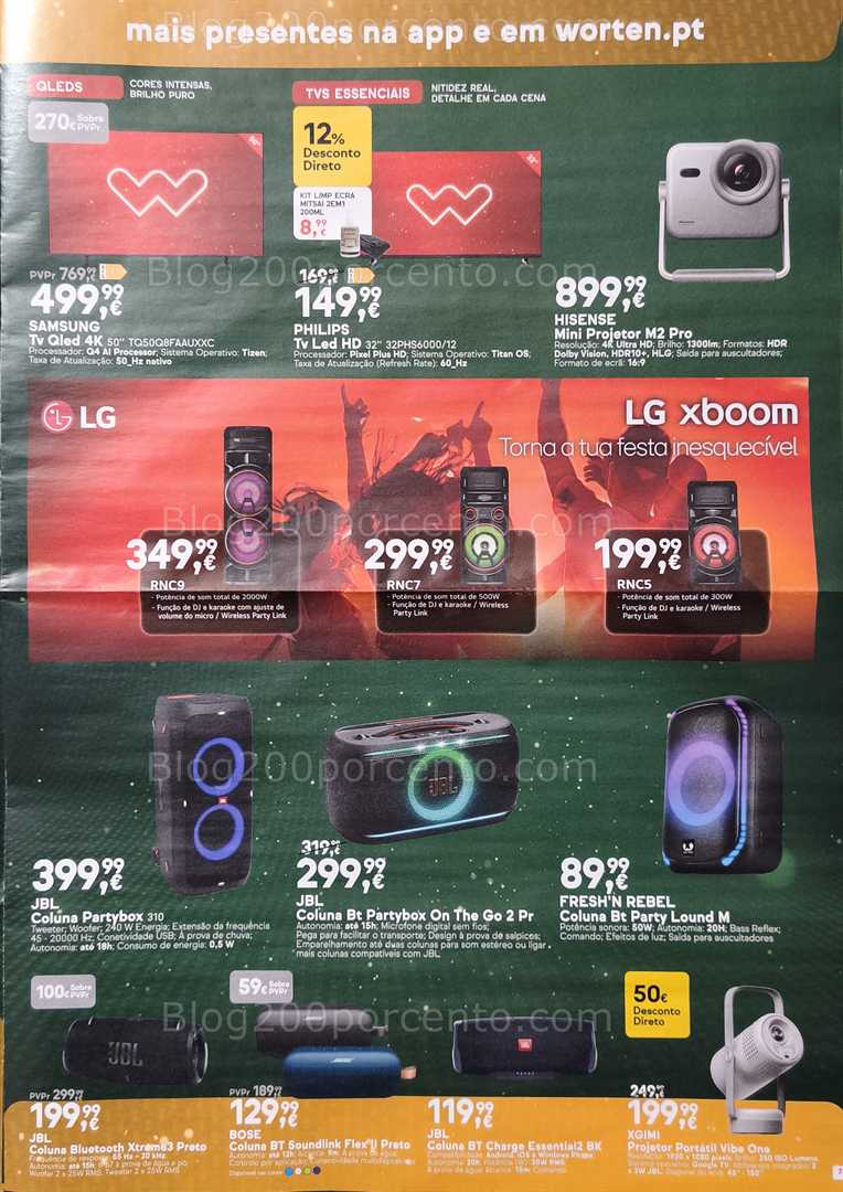 Antevisão Folheto WORTEN Natal Promoções até 25 dezembro