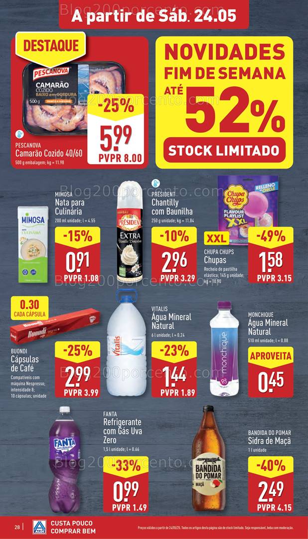 Antevisão Folheto ALDI Promoções Fim de Semana - 24 e 25 maio fim de semana