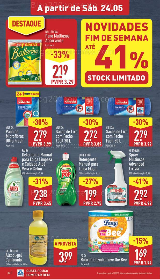 Antevisão Folheto ALDI Promoções Fim de Semana - 24 e 25 maio fim de semana