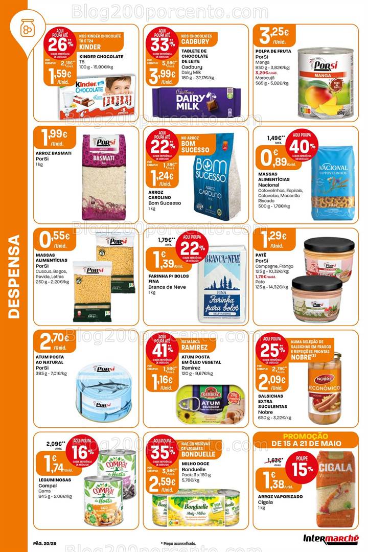 Antevisão Folheto INTERMARCHÉ Super Promoções de 15 a 21 maio all
