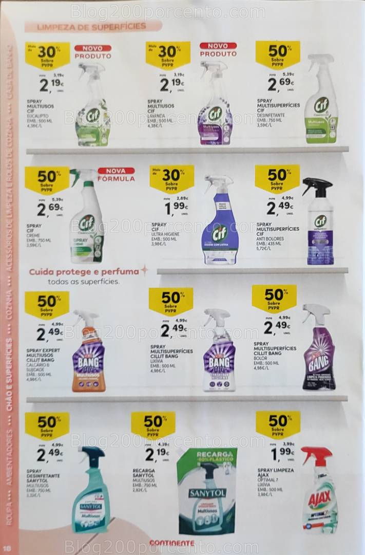 Antevisão Folheto CONTINENTE Limpeza Promoções de 13 a 25 maio all