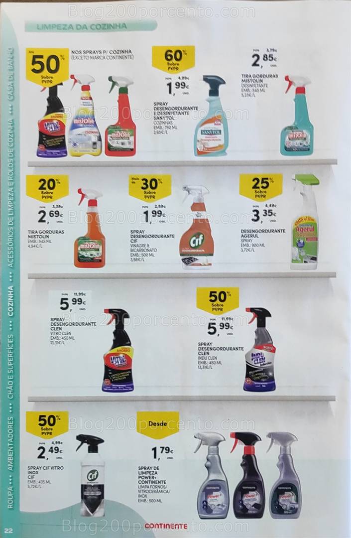 Antevisão Folheto CONTINENTE Limpeza Promoções de 13 a 25 maio all