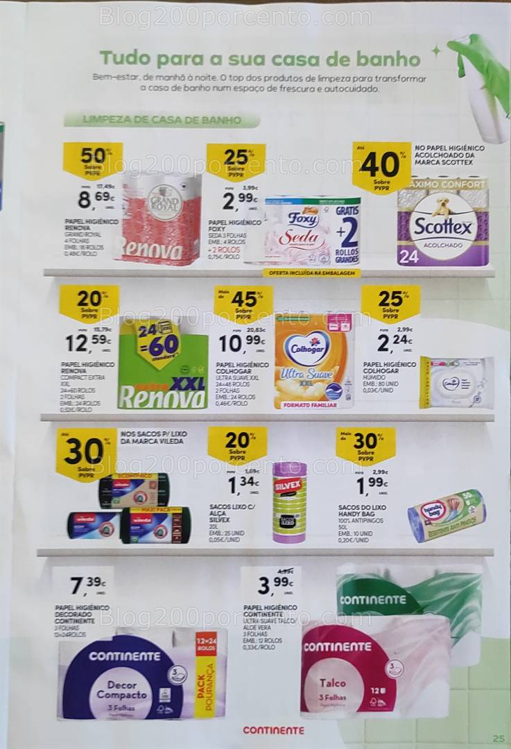 Antevisão Folheto CONTINENTE Limpeza Promoções de 13 a 25 maio all