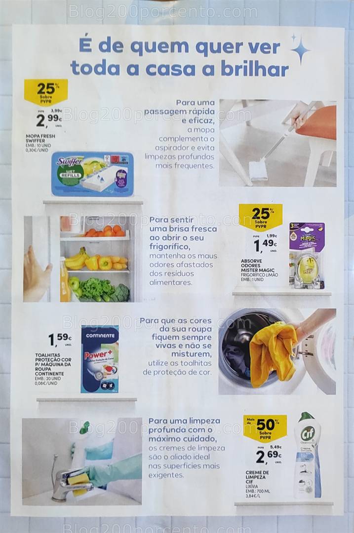 Antevisão Folheto CONTINENTE Limpeza Promoções de 13 a 25 maio all