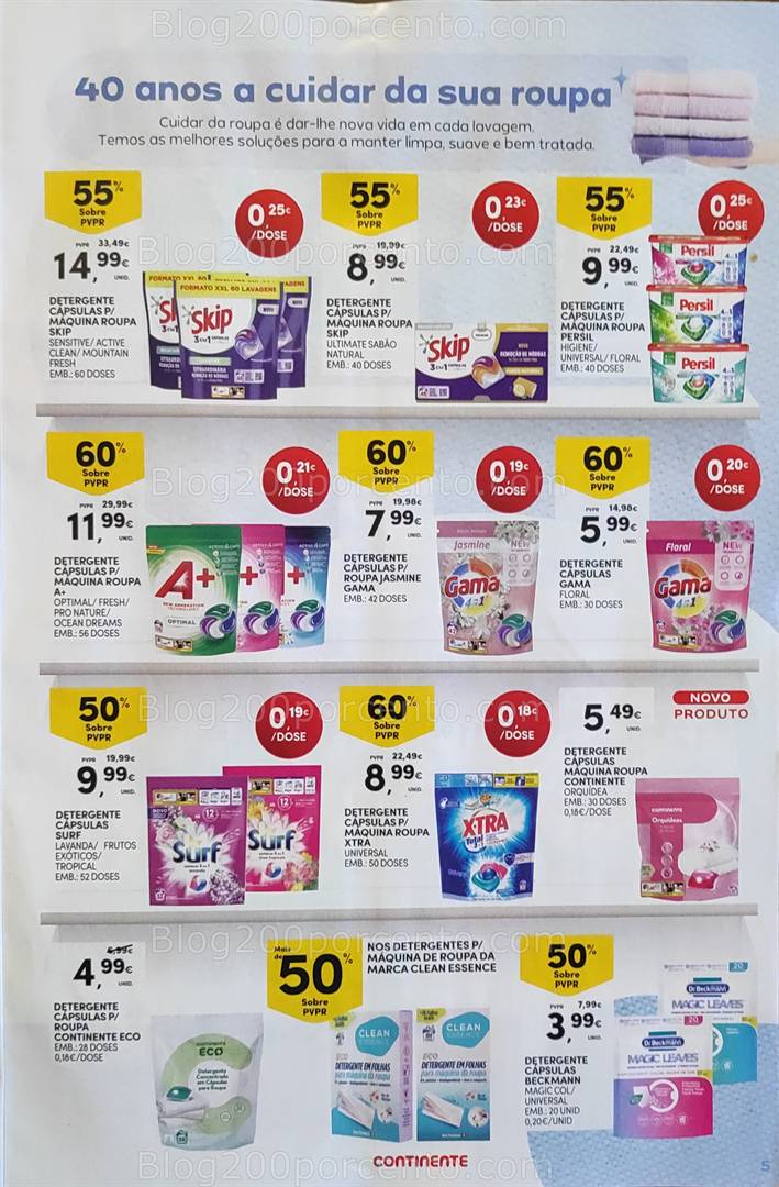 Antevisão Folheto CONTINENTE Limpeza Promoções de 13 a 25 maio all
