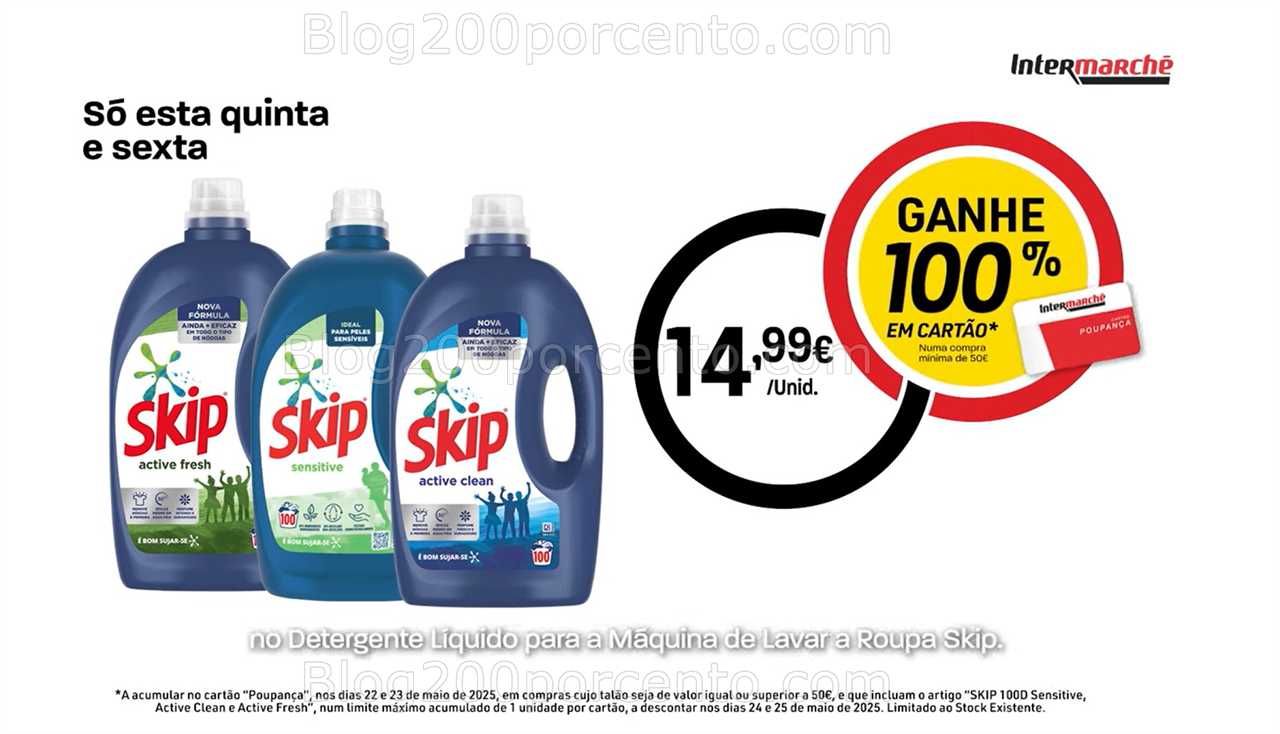 ALERTA - 100% de desconto INTERMARCHÉ só 22 e 23 maio - quinta e sexta promoções