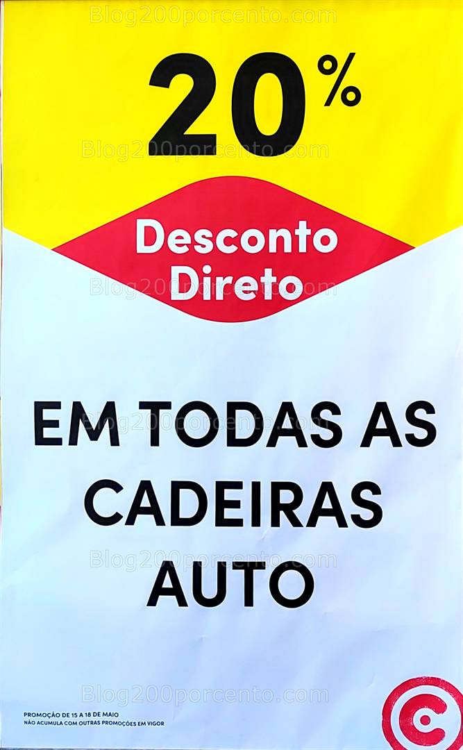 Avistamento 20% desconto CONTINENTE Todas as Cadeiras Auto - 15 a 18 maio promoções