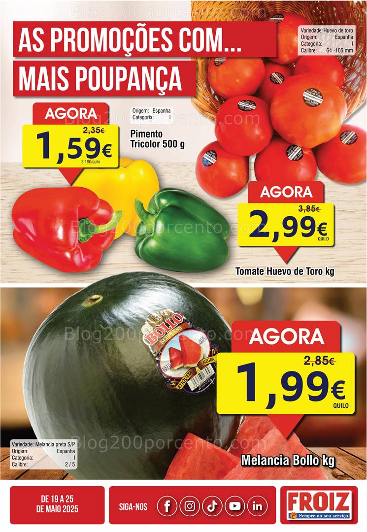 Antevisão Folheto FROIZ Promoções de 19 a 25 maio all