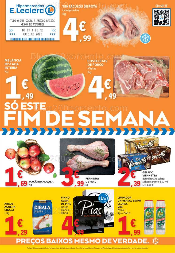 Antevisão Folheto E-LECLERC Promoções Fim de Semana - 23 a 25 maio all