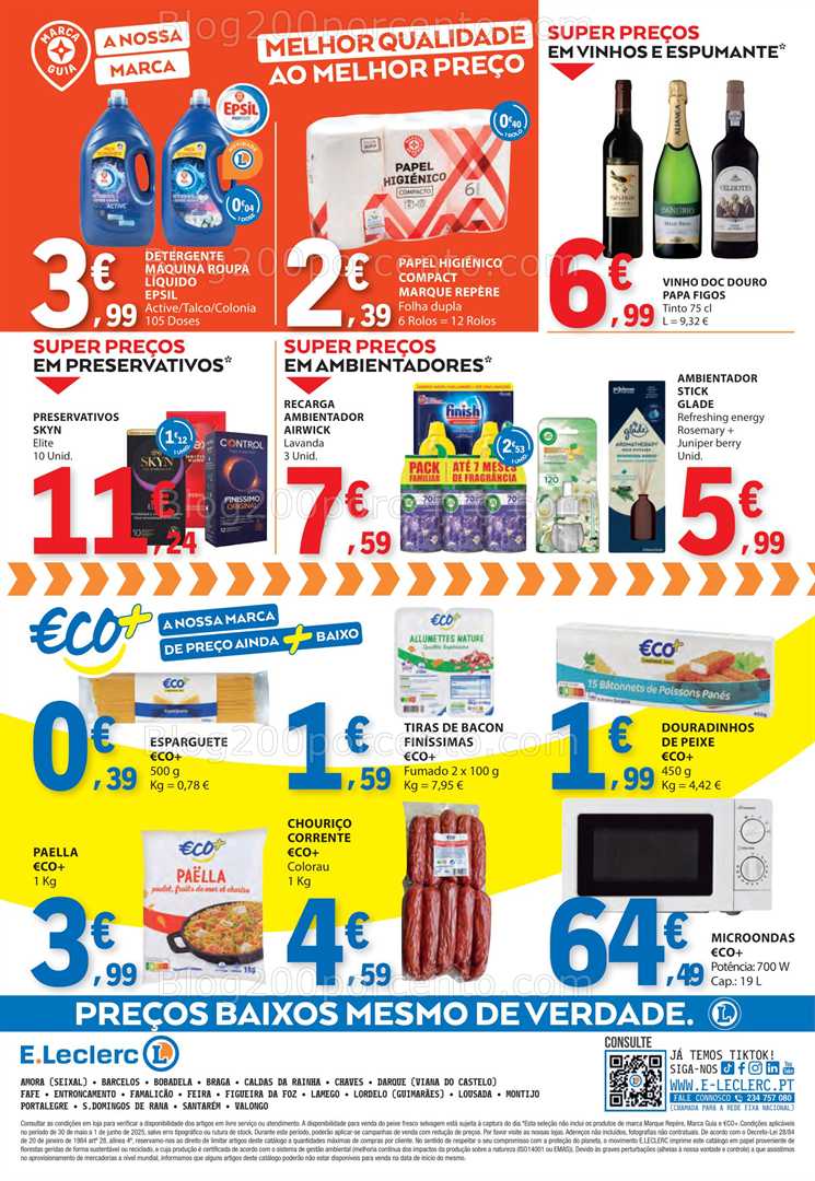Antevisão Folheto E-LECLERC Promoções Fim de Semana - 30 maio a 1 junho