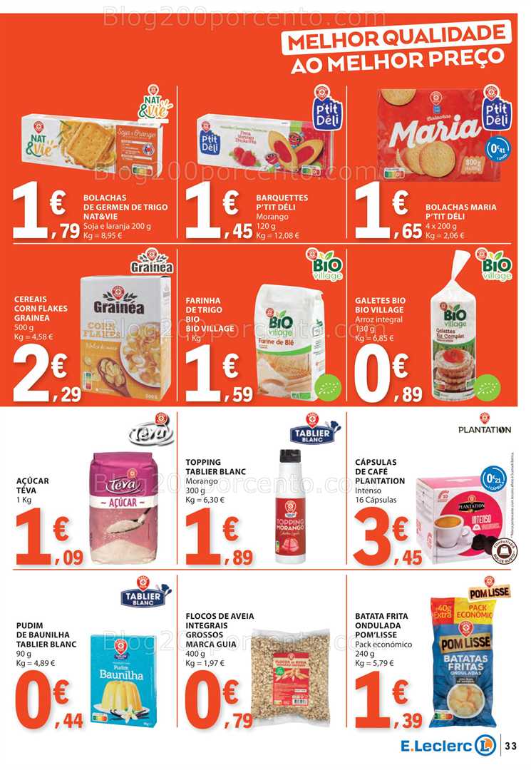 Antevisão Folheto E-LECLERC Promoções de 29 maio a 4 junho marca própria