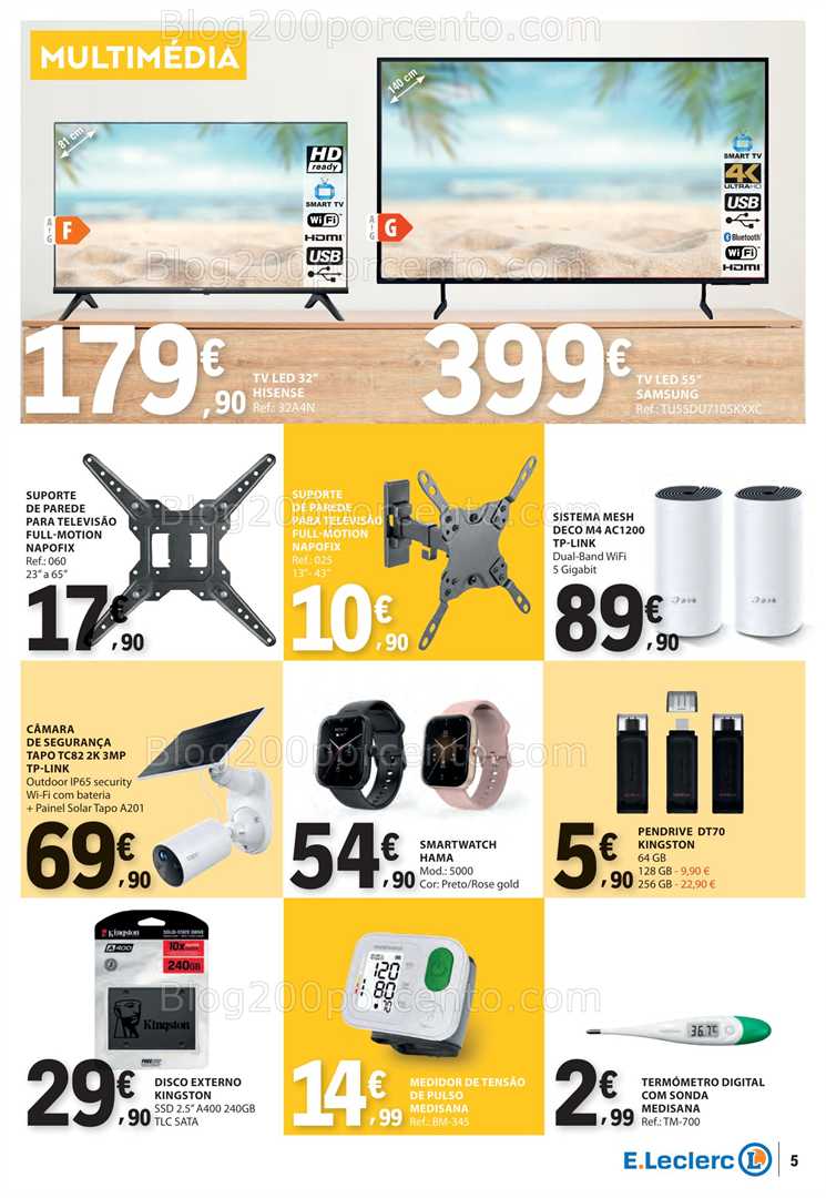 Antevisão Folheto E-LECLERC Bazar Promoções de 22 maio a 4 junho all