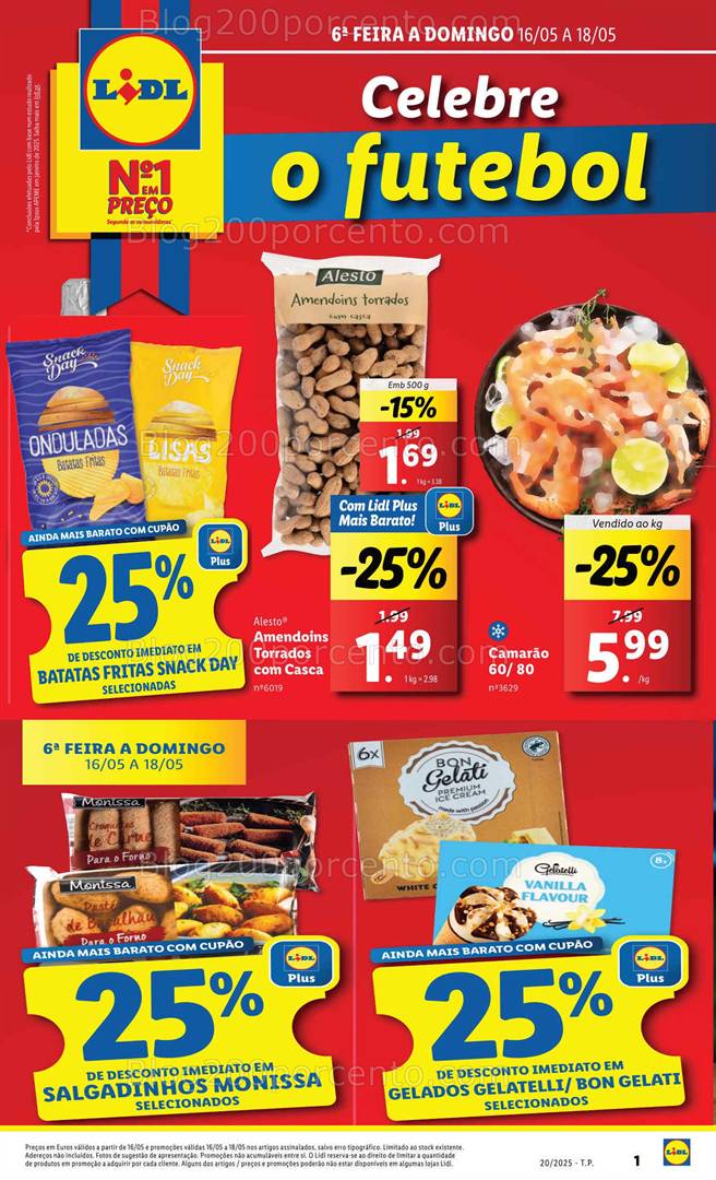Antevisão Folheto LIDL Especial Futebol Promoções Fim de Semana - 16 a 18 maio all