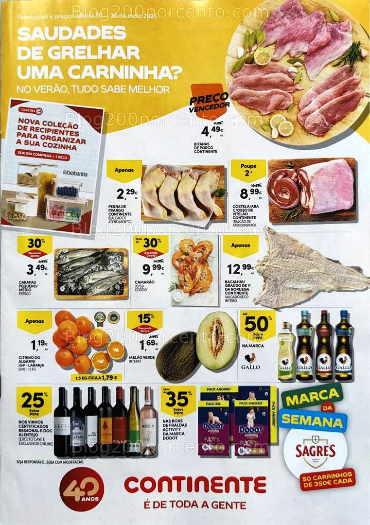 Antevisão Folheto CONTINENTE Modelo - Hiper Promoções de 20 a 26 maio all