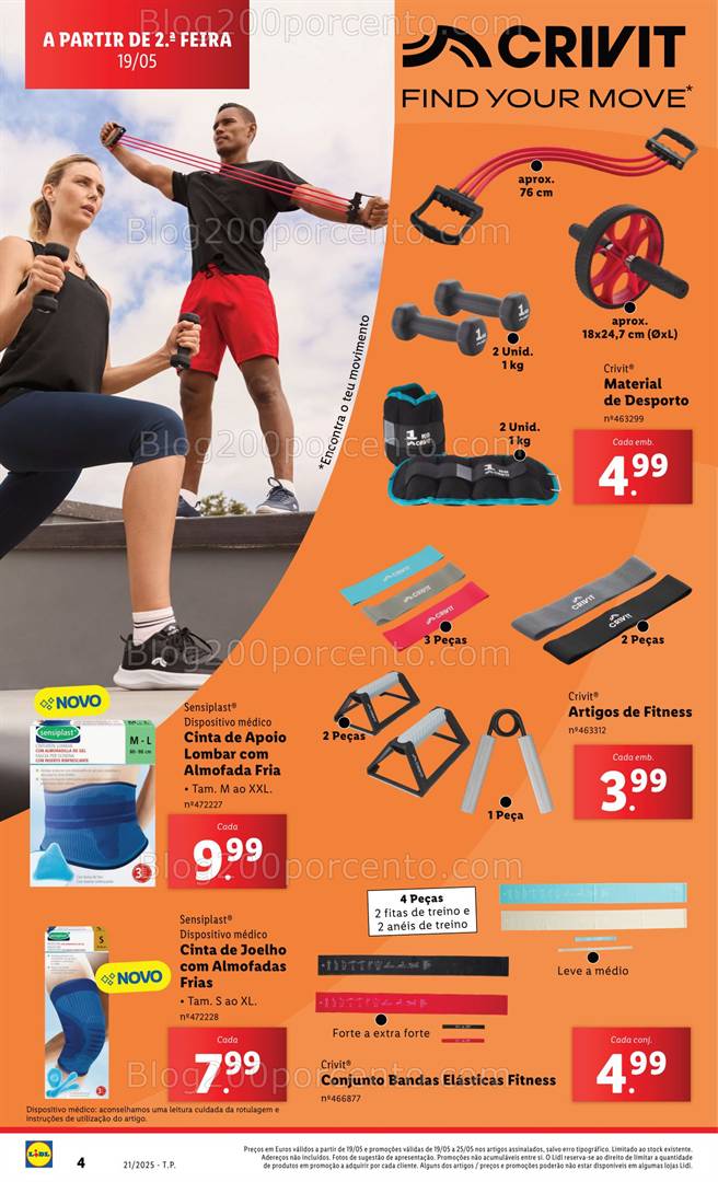 Antevisão Folheto LIDL Desporto Promoções de 19 a 25 maio desporto