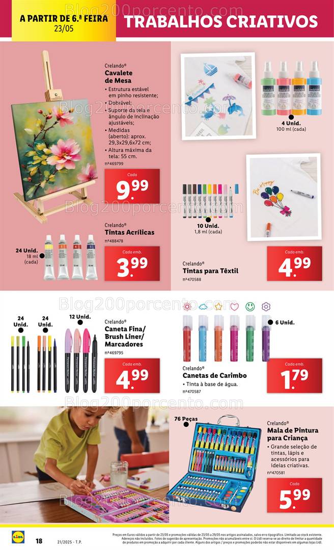 Antevisão Folheto LIDL Trabalhos Criativos Promoções de 23 a 29 maio trabalhos criativos