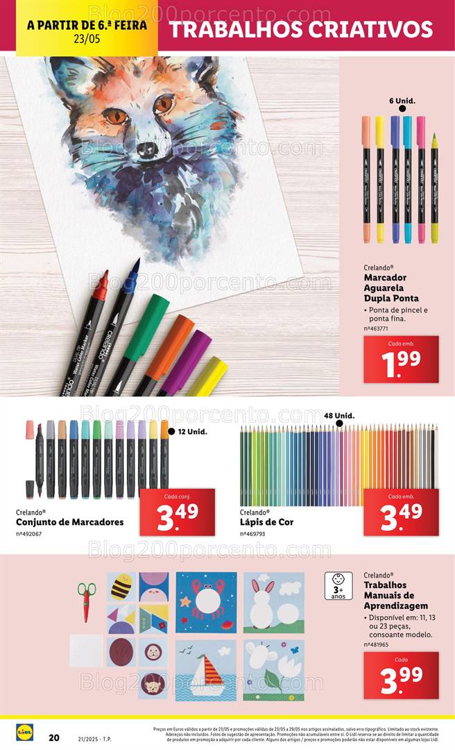 Antevisão Folheto LIDL Trabalhos Criativos Promoções de 23 a 29 maio trabalhos criativos