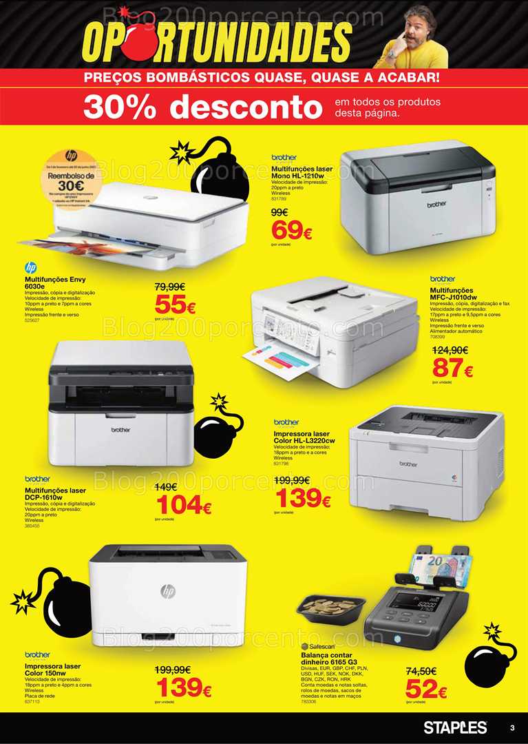 Antevisão Folheto STAPLES Oportunidades Promoções de 26 maio a 1 junho all