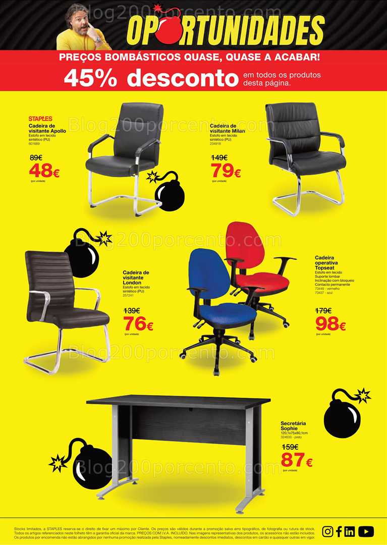 Antevisão Folheto STAPLES Oportunidades Promoções de 26 maio a 1 junho all
