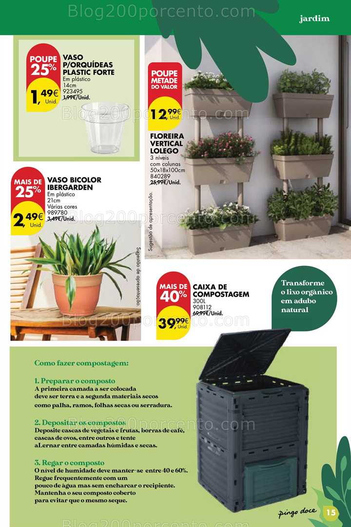Antevisão Folheto PINGO DOCE Bazar Jardim Promoções até 9 junho jardim