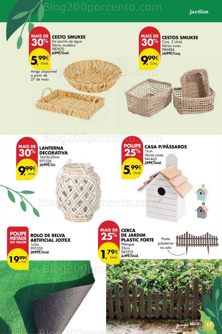 Antevisão Folheto PINGO DOCE Bazar Jardim Promoções até 9 junho jardim