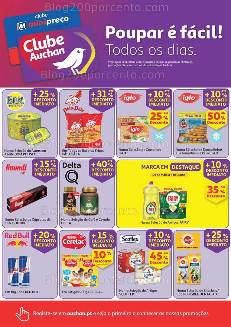 Antevisão Folheto AUCHAN - MINIPREÇO Promoções de 29 maio a 4 junho all