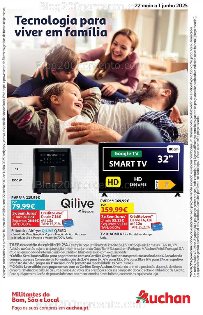 Antevisão Folheto AUCHAN Tecnologia Promoções de 22 maio a 1 junho tecnologia