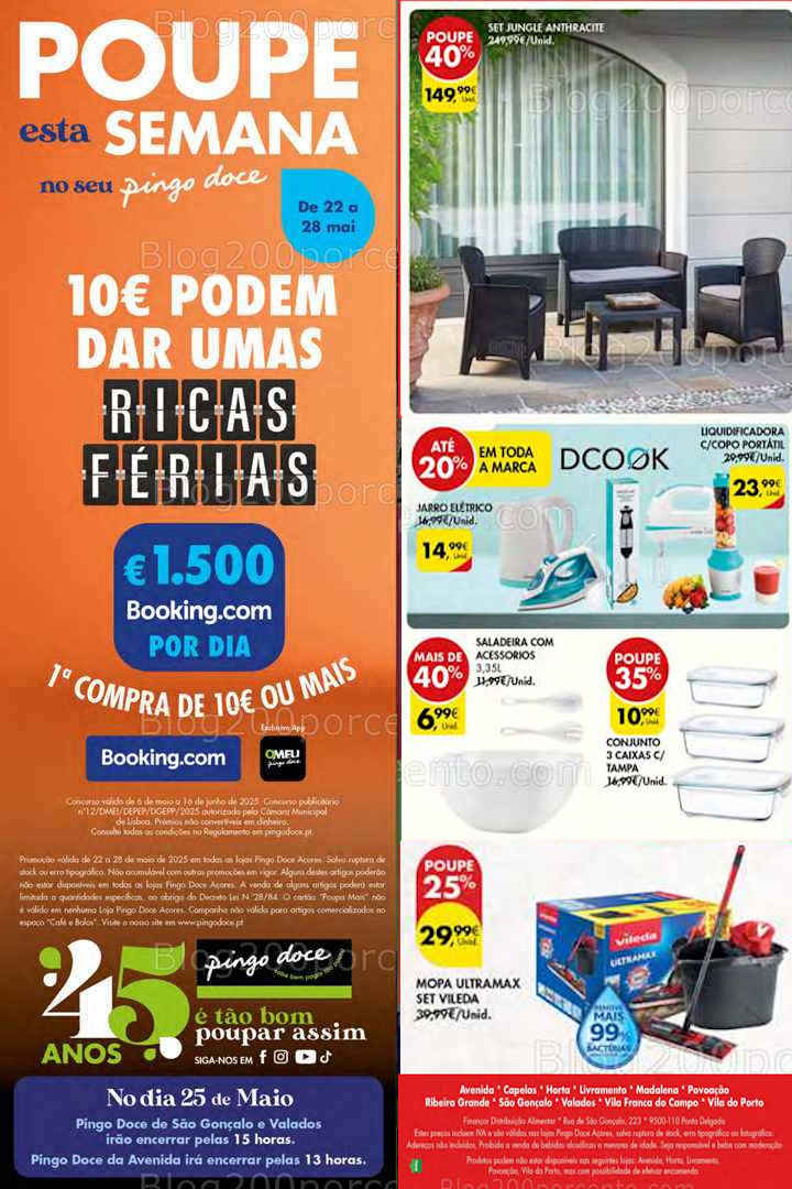 Antevisão Folheto PINGO DOCE Bazar Açores Promoções de 22 a 28 maio casa