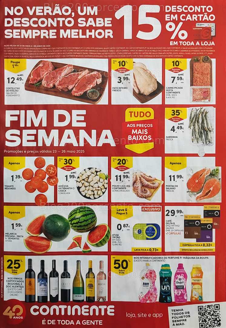 Antevisão Folheto CONTINENTE Promoções Fim de Semana - 23 a 26 maio all