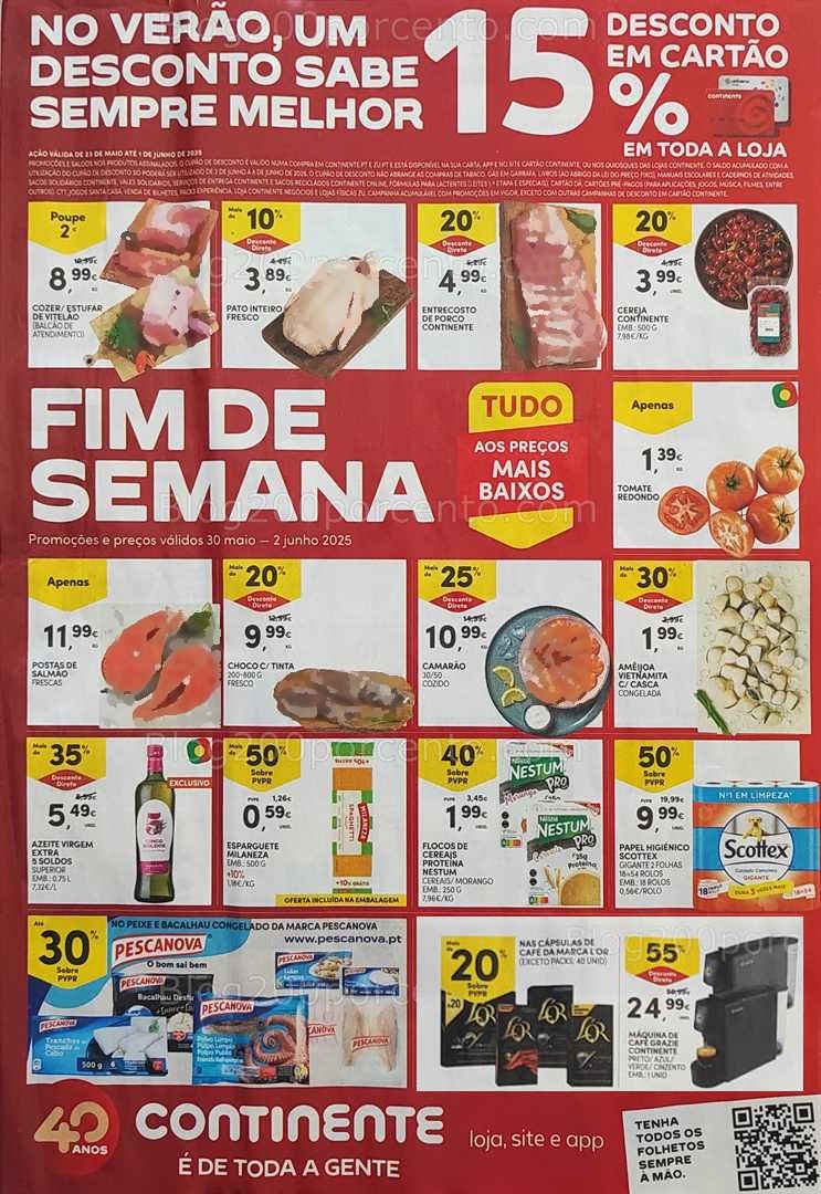 Antevisão Folheto CONTINENTE Promoções Fim de Semana - 30 maio a 2 junho