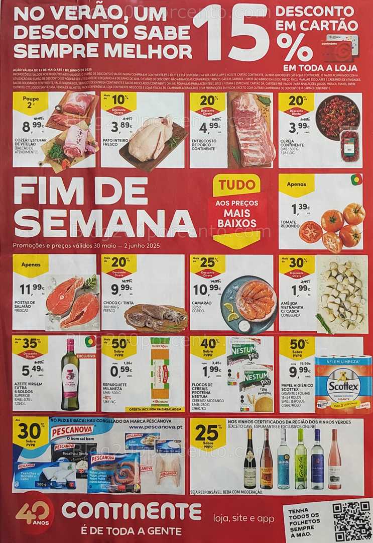Antevisão Folheto CONTINENTE Promoções Fim de Semana - 30 maio a 2 junho