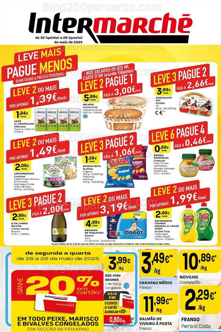 Antevisão Folheto INTERMARCHÉ Super Promoções de 22 a 28 maio all