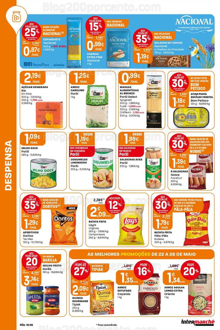 Antevisão Folheto INTERMARCHÉ Super Promoções de 22 a 28 maio all