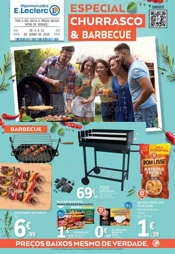 Antevisão Folheto E-LECLERC Especial Churrascos Promoções de 3 a 15 junho all