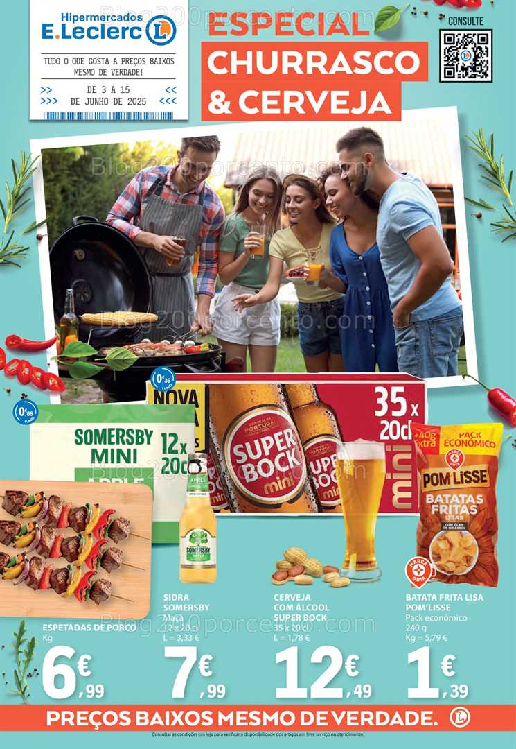Antevisão Folheto E-LECLERC Especial Churrascos Promoções de 3 a 15 junho all